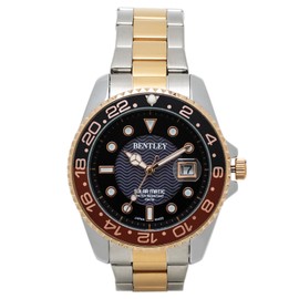 Clefer BT-AM388-RDT Analog Men's Solar Waterproof Metal Band, Bentley, Rose Gold, Gold, rose gold, Bracelet Type