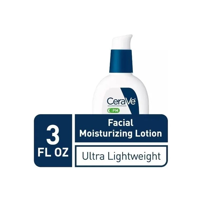 Cerave Loción Hidratante Facial Pm Ultra Ligero, Pm