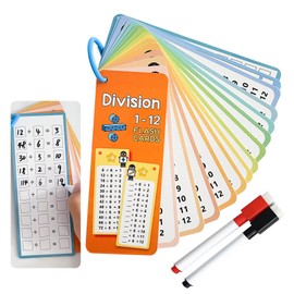 LINGJIA Pack of 15 1x1 Learning Game, Multiplication Tables, Division Tables, Flashcards Mathematics, Arithmetic Cards, Multiplication Division, Educational Games, Dry Wipe Flashcards