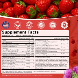 28‑in‑1 Kidney & Liver Cleanse Detox Drops – High‑Absorption Cranberry, Milk Thistle & Herbal Formula for Kidney, Liver, Urinary Tract & Bladder Support – 60 ml