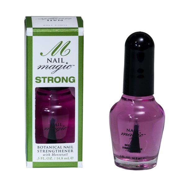 Nail Magic STRONG Botanical Nail Strengthener, 0.5 Fluid Ounce, Strengthens Weak and Thin Natural Nails with Ponytail Rich in Silica, Toluene, Formaldehyde and DBP Free, 60 Years of Superior Results