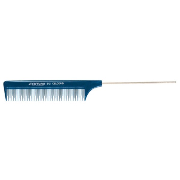 Comair Blue Profi-Line 512 Needle Handle Comb with Backing Teeth