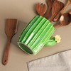 Bicuzat Cactus Shaped Ceramic Kitchen Utensil Holder, Large Cooking Utensil