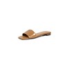Coach Women's Sculpted C Flat Sandal, Honey Brown, 8.5