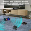 QXMH Solar Indoor&Outdoor Motion Sensor Alarm -129dB Loud Siren Noise