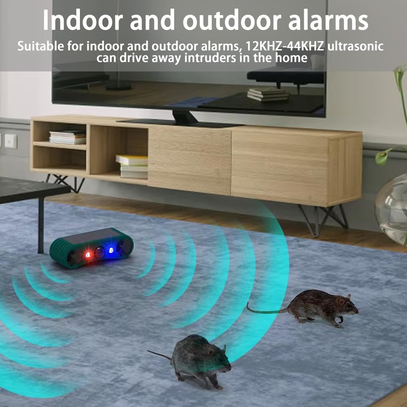 QXMH Solar Indoor&Outdoor Motion Sensor Alarm -129dB Loud Siren Noise