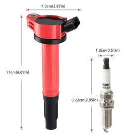 Pindex 6 Pack UF487 Ignition Coils and Iridium Spark Plugs Coil Pack Kits Compatible with Toyota 4Runner RAV4 Avalon Camry Sienna Lexus ES350 GS300 GS350 V6 2.5L 3.0L 3.5L 4.0L