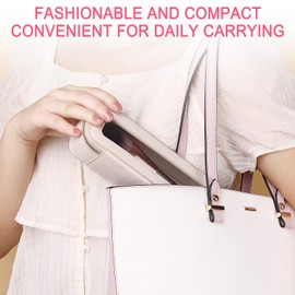 Pinkmik Travel Clear Makeup Bag with Brush Case TSA Approved Toiletry Bag Waterproof Cosmetic Organizer with Zipper Car Essential for Women (Beige, M+SLIM)