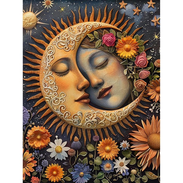 JOASURA Moon Diamond Painting Kits for Adults,DIY Diamond Art Painting