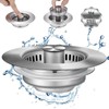 3 in 1 Kitchen Sink Drain Strainer, Stainless Steel Sink