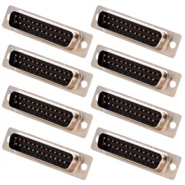Unbranded 8x D-SUB DB25 25-Pin DB 25 RS232 Male Assembly Solder Plug Connector Cup Socket