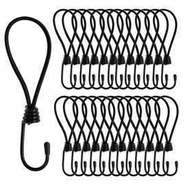 Bungee Cord with Hooks, Expander Hooks, Pack of 25 Tarpaulin Tensioners with Hooks, 15 cm Tarpaulin Tensioners for Tarpaulins, Tarpaulin Tensioners with Spiral Hooks, N