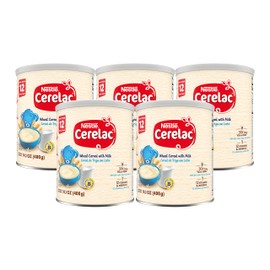 Nestle Cerelac Wheat Cereal with Milk, 14.1-Ounce Canister (Pack of 5)