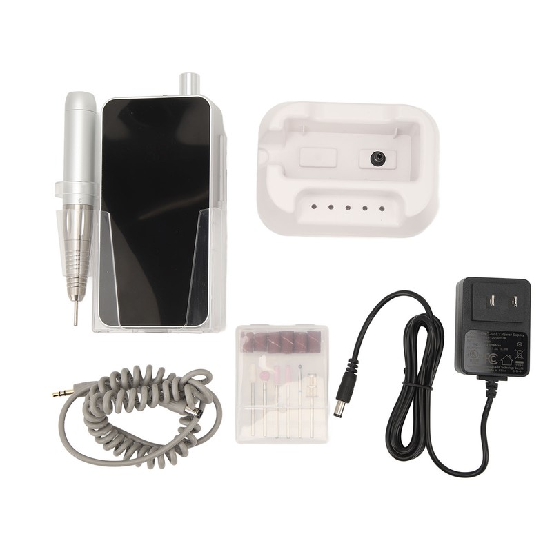 Rechargeable Manicure File 0 To 35000rpm Large Screen Display Electric