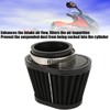 51mm/2in Motorcycle Air Filter ClampOn Dustproof Rubber Black Replacement for