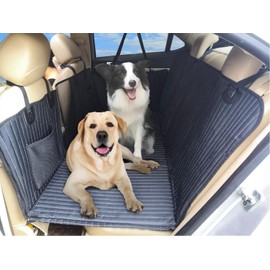 YMETECH Back Seat Extender for Dogs, Dog Car Seat Cover, Back Seat Bridge Gap Filler, Non-Inflatable Car Camping Mattress Bed, Dog Hammock for Truck SUV (Black)