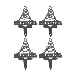 4pcs Gnome Plant Marker Rust Proof Decorative Metal Vegetables Tag for Garden Lawn Yard Cilantro