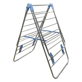 MH GLOBAL Coated Steel Collapsible Folding Clothes Drying Rack for Laundry Hanging