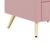 Merax Nightstand with 3 Storage Drawers, Upholstered Wood Bedside End