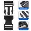 DNDGDLUA 2 x 20mm Wide Black Double Sided Plastic Click