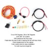Electric Cooling Fan Wiring Harness Kit Dual Single 165/185 W/Thermostat