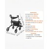 VEVOR Rollator Walker, 2-in-1 Rolling Walker Wheelchair Combo, 300LBS Capacity