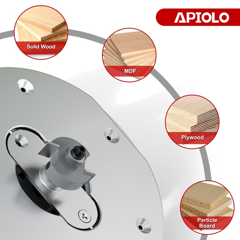 APIOLO Professional Rabbet Router Bit Set 1/4 Shank 1pcs with