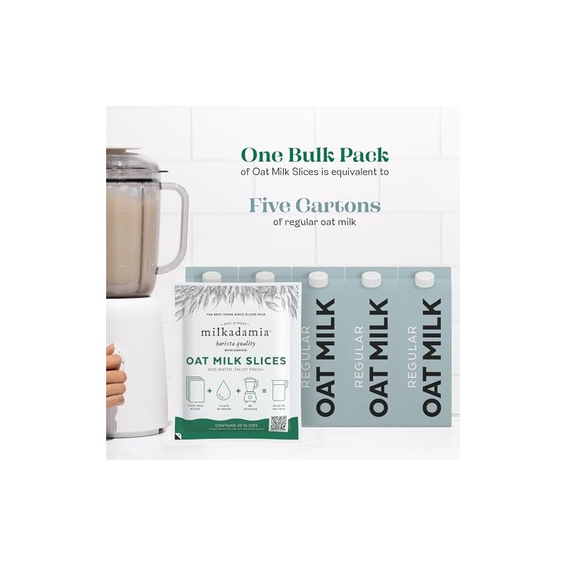 milkadamia Oat Milk Slices, 20 Slices (Makes 8 Fl Oz