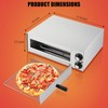 EliteEdge Commercial Countertop Pizza Oven,1100W Stainless Steel Electric Pizza Maker
