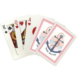 Lantern Press Dockside Collection, Gone Sailing, Anchor (52 Playing Cards, Poker Size Card Deck with Jokers)