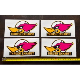 Unbranded 4 *THRUSH* racing decals stickers drags nhra gasser hotrods vintage exhaust ihra