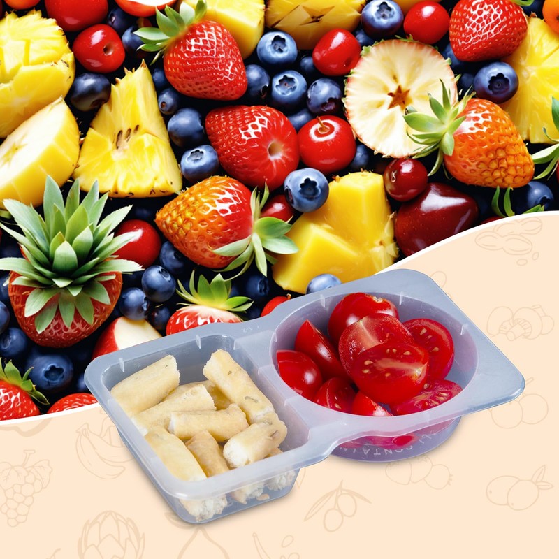 Tuocal 10 Sets Reusable Snack Containers, Snack Pots with Lids,