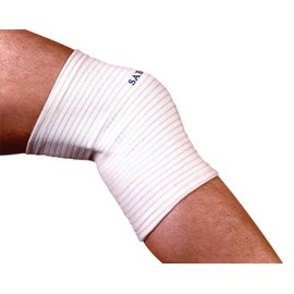 Sabona Copper Thread Knee Support, White and Blue Knee Support Band, Large/X-Large, 13.5”-17.5”