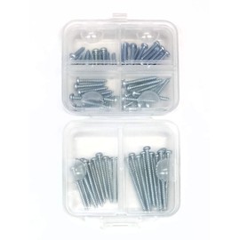 [M3 x 12 - M3 x 40] Pan Head Self Tapping Screws, 10 Piece Set, 1 Type (A Shape) Uniqlo [M3x12, M3x16, M3x20, M3x25, M3x30, M3x40]