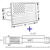 American Flag Metal Trailer Hitch Cover for 2 inch Receivers（with