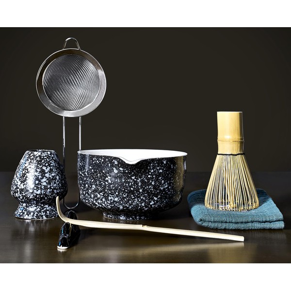 SOOCVWOLF 7 Pcs Matcha Whisk Set, Ceramic Matcha Kit for