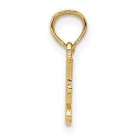 Wishing for Claudia 14k Yellow Gold I HEART MY DOGS Charm Pendant 0.59 Inch