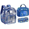 BrainyBees Clear Backpack for Boys 3 in 1 Set –