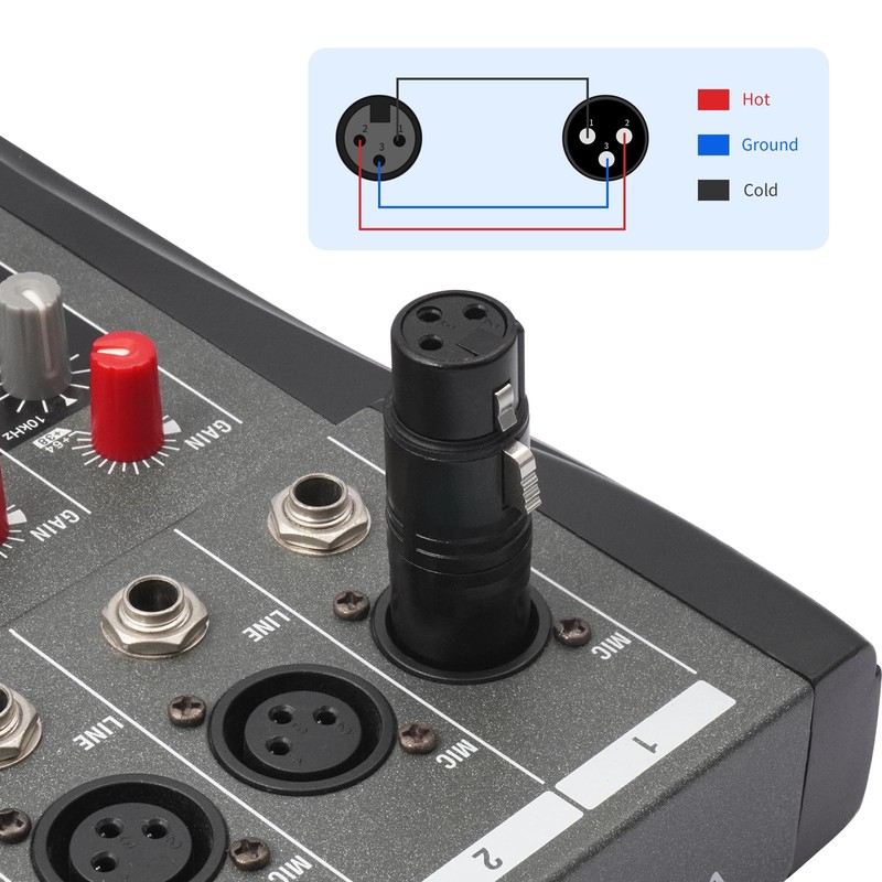 Lrbners XLR Male to Female Audio Adapter, Black Shell Secure