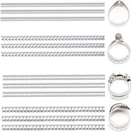 12 Piezas Ajustador de Anillos Ajustadores de Anillos Paquete de Ajustador de Tamaño de Anillo Ajustador de Anillo Invisible de Resorte Transparente 4 Tamaños Ajustables a Casi Cualquier Anillo