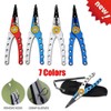 TopHomer 1Pack 7 Colors Optional Fishing Plier with Split Ring