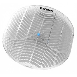 Vectair Systems BCV163-BL V Urinal Screen, Blue Ice Cool, Transparent Light Grey (Pack of 12)