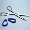 長谷川刃物 はさみ 事務用 剣先 左手用 ブルー ESR-175L 全長:17.5 刃渡り:7.5(cm)
