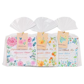 Japanese Tea Specialty Store Kigokoro Japanese Black Tea Petite Select Pack, Set of 3 Types, Tea Bag, Petite Gift, Cute, Stylish