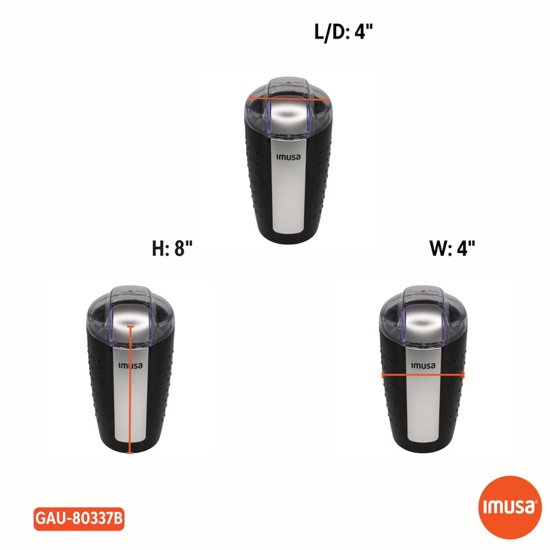IMUSA 3oz Electric Coffee & Spice Grinder, Black