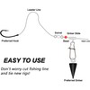 50pcs Fishing Line Sinker Slide with Duo-Lock Snap Hooked Snap