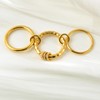 HOLINSE Gold Chunky Stackable Rings for Women Non Tarnish, 18K