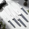 10-Piece Kitchen Knife Set with Metal Block, Grey