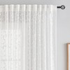 White Lace Sheer Curtain for Living Room Bedroom Leaf Buds
