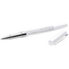 Quality Rollerball Pen with Crystals (White) Also Pen Pouch and